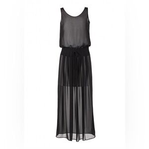 Cop.Copine Sheer Black Maxi Dress